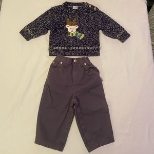 New Covington Boys Sweater & Pant Set Size 18 Mos